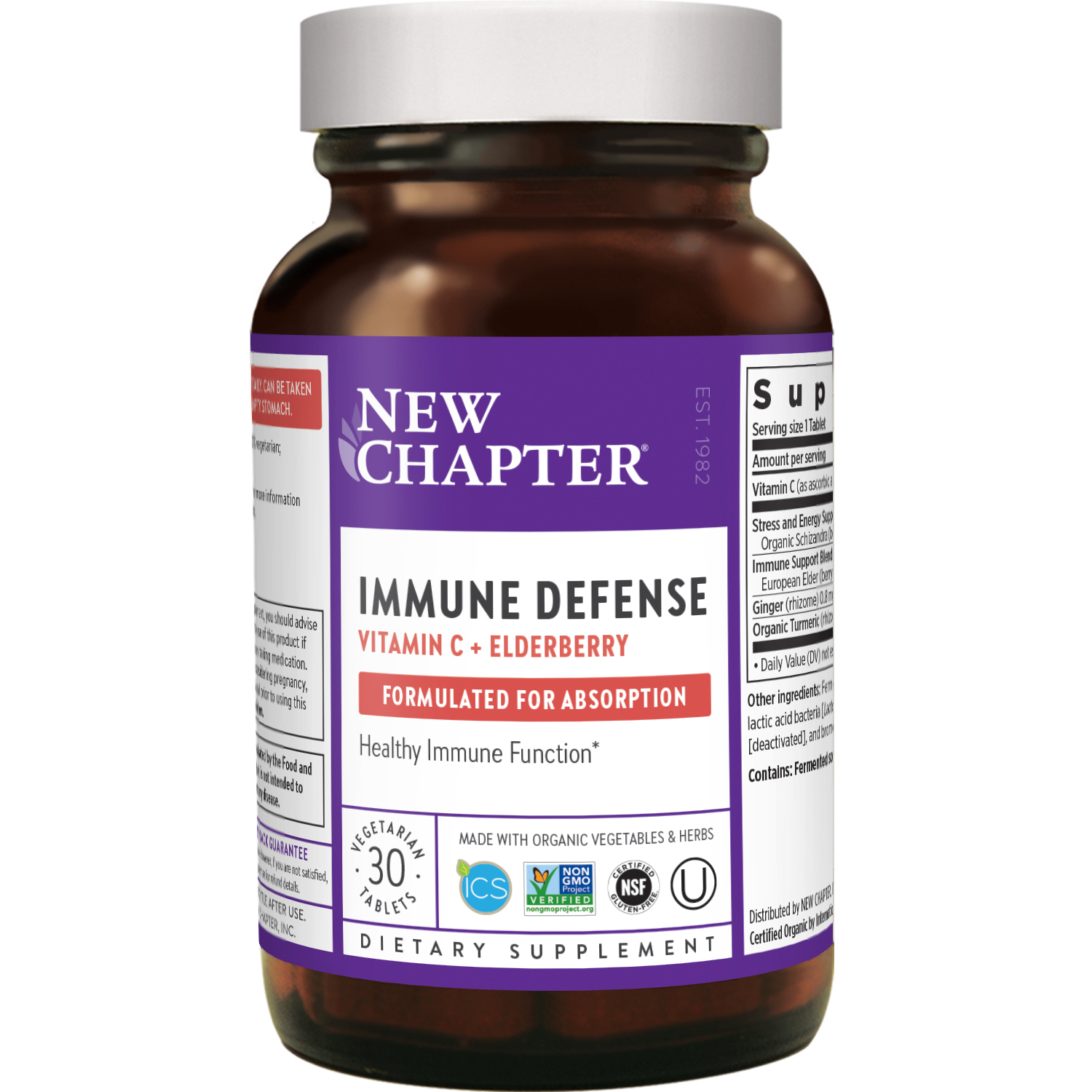 Immune Defense Vitamin C + Elderberry 30 Count (image for) Immune Defense Vitamin C + Elderberry 30 Count