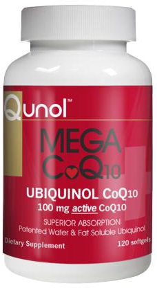 Qunol™ Mega CoQ10 120 Softgels (image for) Qunol™ Mega CoQ10 120 Softgels
